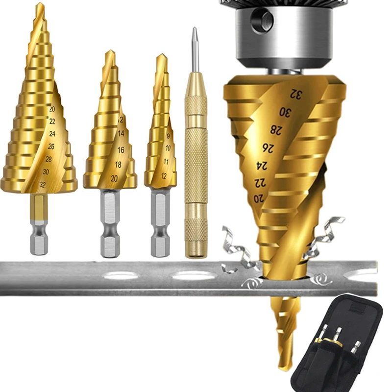 3pcs Spiral Grooved Drill Bits 3-12 4-12 4-20 Drilling Power Tool Metal Stainless Steel Wood Hole Cutter Cone Fast Drill Bit Set
3pcs Spiral Grooved Drill Bits 3-12 4-12 4-20 Drilling Power Tool Metal Stainless Steel Wood Hole Cutter Cone Fast Drill Bit Set