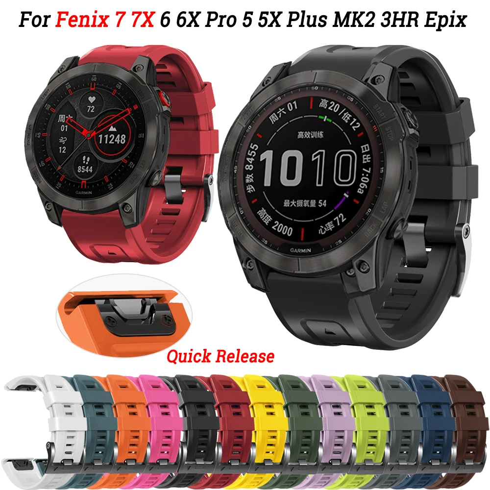 22 26mm Official Silicone Bracelet Wristband For Garmin Fenix 7 7X 5 5X Plus 6 6X Pro 935 945 Enduro Smart Watchband Belt Straps
22 26mm Official Silicone Bracelet Wristband For Garmin Fenix 7 7X 5 5X Plus 6 6X Pro 935 945 Enduro Smart Watchband Belt Straps