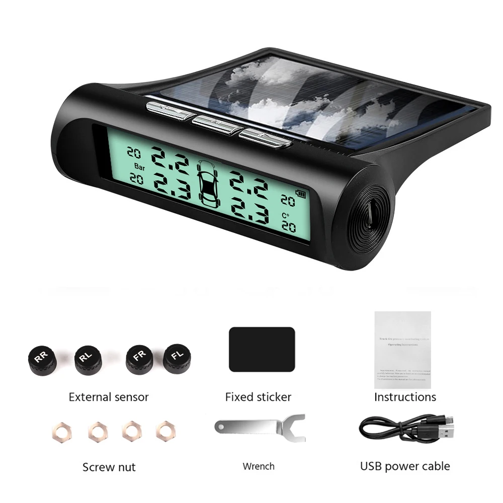 Солнечная сигнализация давления в автомобильных шинах TPMS, цифровой цветной дисплей, 4 внешних датчика, водонепроницаемая, давление температуры в шинах, предупреждение
Солнечная сигнализация давления в автомобильных шинах TPMS, цифровой цветной дисплей, 4 внешних датчика, водонепроницаемая, давление температуры в шинах, предупреждение