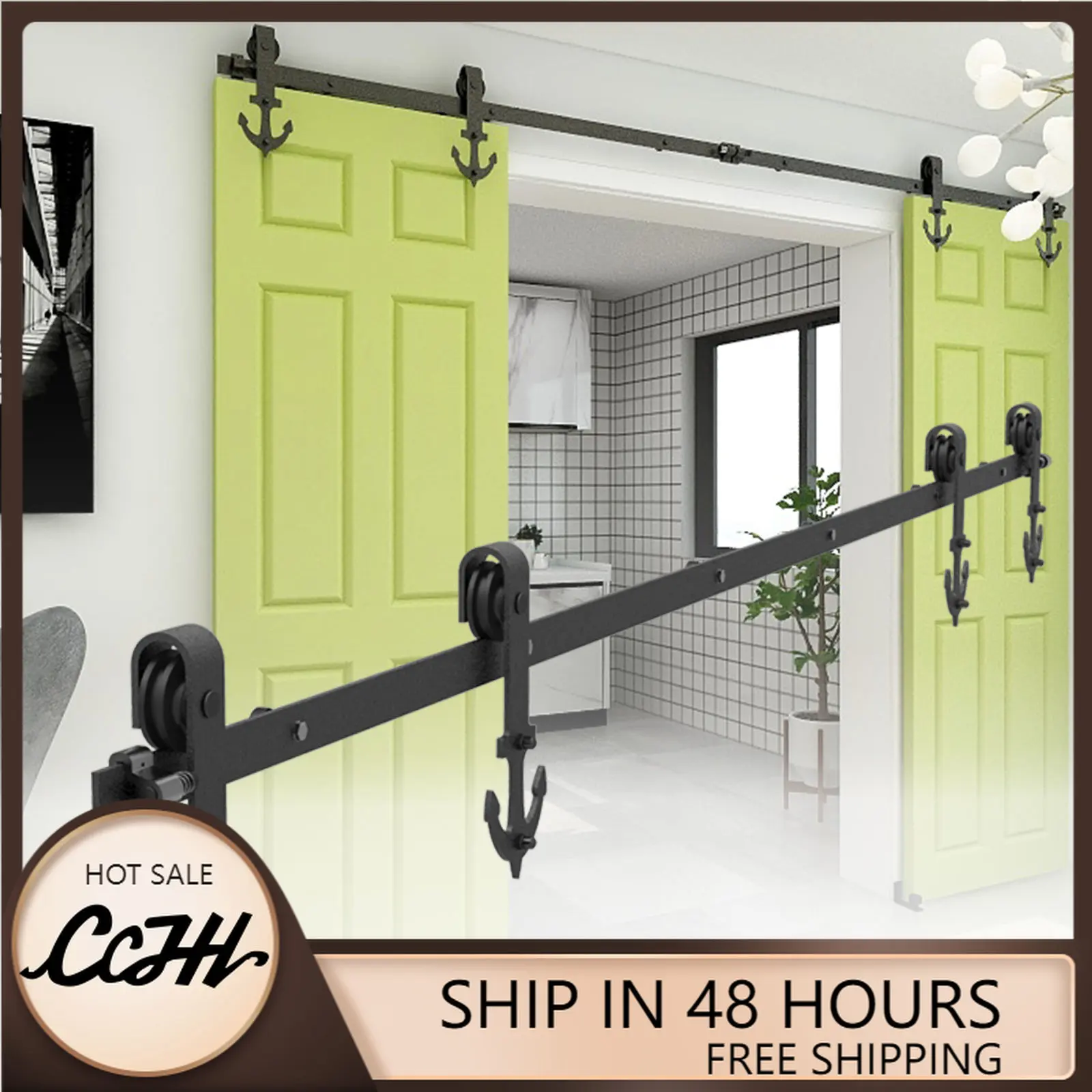 Sliding Barn Door Hardware Kit Heavy Duty Smoothly and Quietly Easy to Install Fit Double Door Panel Anchor Roller Hangers Black
Sliding Barn Door Hardware Kit Heavy Duty Smoothly and Quietly Easy to Install Fit Double Door Panel Anchor Roller Hangers Black