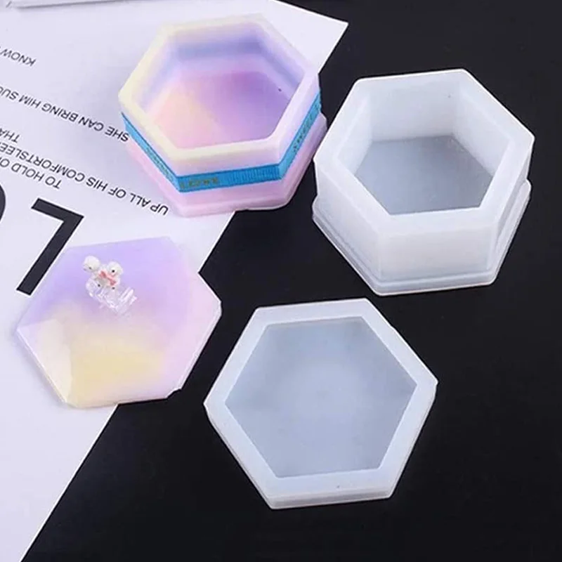 Новые 3 шт. формы для коробки с крышкой, контейнер для ювелирных изделий из смолы с шестигранным квадратным цилиндром, форма для коробки для ... 
Новые 3 шт. формы для коробки с крышкой, контейнер для ювелирных изделий из смолы с шестигранным квадратным цилиндром, форма для коробки для ...