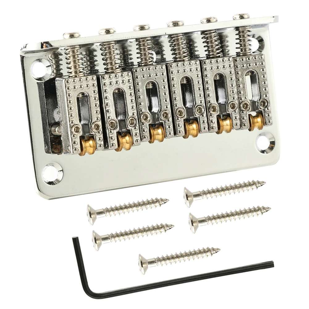 6 String 78MM Roller Saddle Hardtail Top Load Bridge+ Screws+ Wrench For ST TL Electric Guitar Accessories Chrome/Black
6 String 78MM Roller Saddle Hardtail Top Load Bridge+ Screws+ Wrench For ST TL Electric Guitar Accessories Chrome/Black