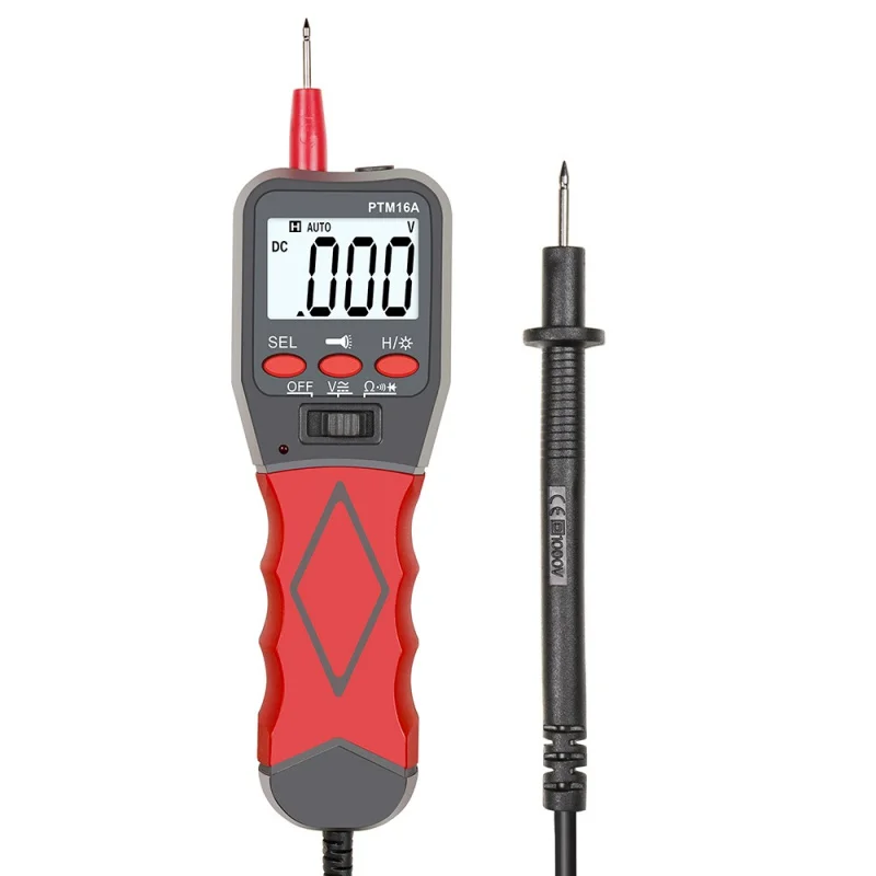PTM16A Auto-Range Pen Digital Multimeter 1999 Count AC/DC Smart Multimetro Tester Voltage Meter
PTM16A Auto-Range Pen Digital Multimeter 1999 Count AC/DC Smart Multimetro Tester Voltage Meter