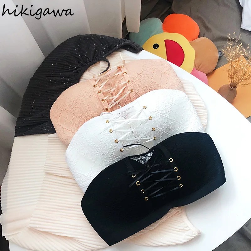 Hikigawa Womens Tube Tops Convertible Straps Bras Sexy Lace Front Wireless Brasieres Seamless Invisible Gather Bralette Lingerie
Hikigawa Womens Tube Tops Convertible Straps Bras Sexy Lace Front Wireless Brasieres Seamless Invisible Gather Bralette Lingerie