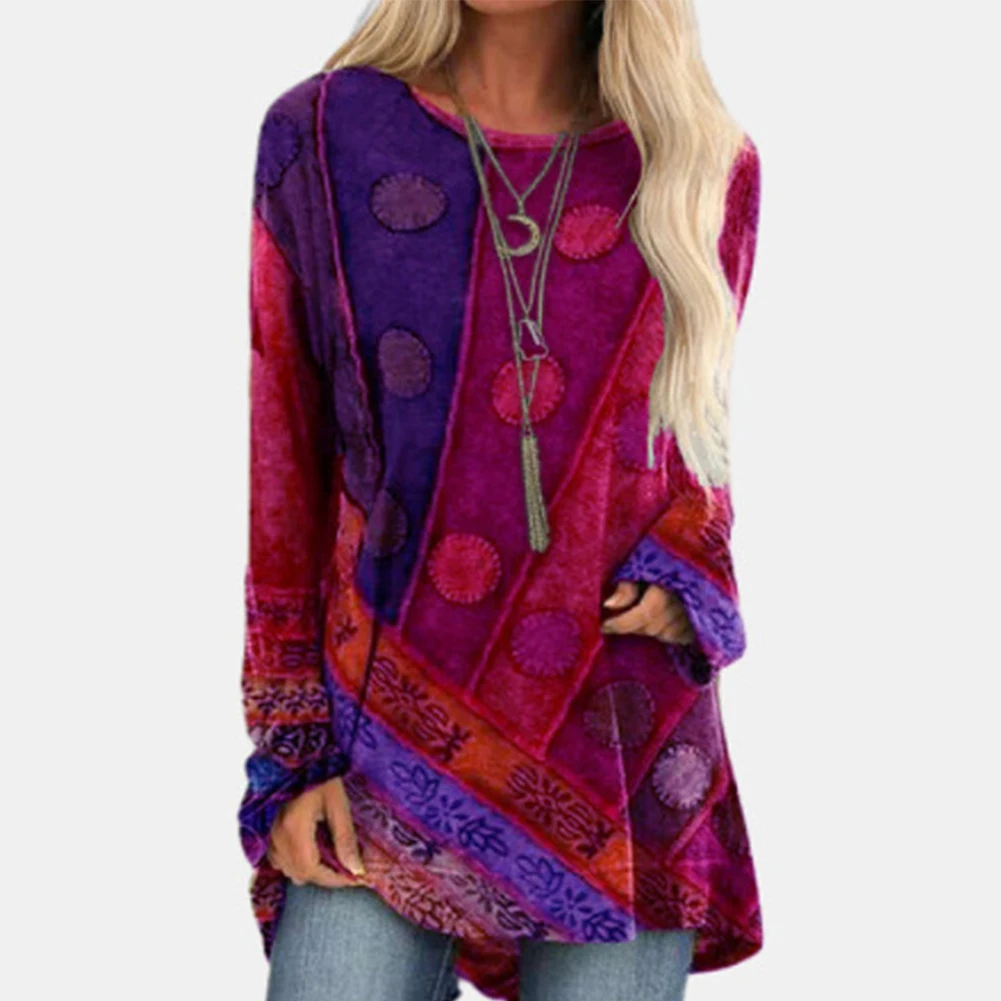 Women Boho Long Sleeve T-Shirt Tunic Tops Ladies Casual Blouse Tee Plus Size Loose Fit O-neck Indie Folk All Season Tees
Women Boho Long Sleeve T-Shirt Tunic Tops Ladies Casual Blouse Tee Plus Size Loose Fit O-neck Indie Folk All Season Tees