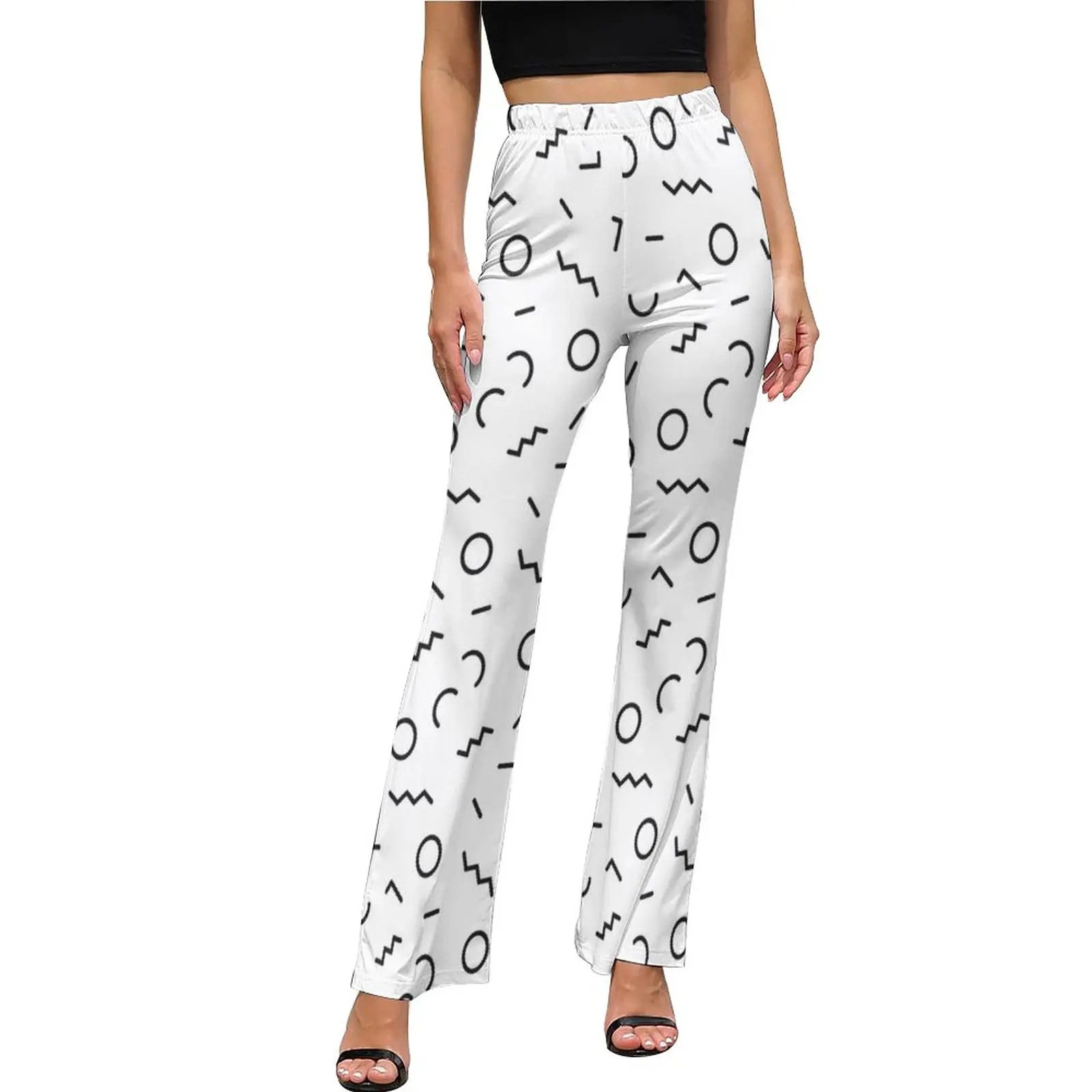 Memphis Style Pants Abstract Pattern White Casual Flare Trousers Spring Ladies Graphic Aesthetic Slim Fit Pants
Memphis Style Pants Abstract Pattern White Casual Flare Trousers Spring Ladies Graphic Aesthetic Slim Fit Pants