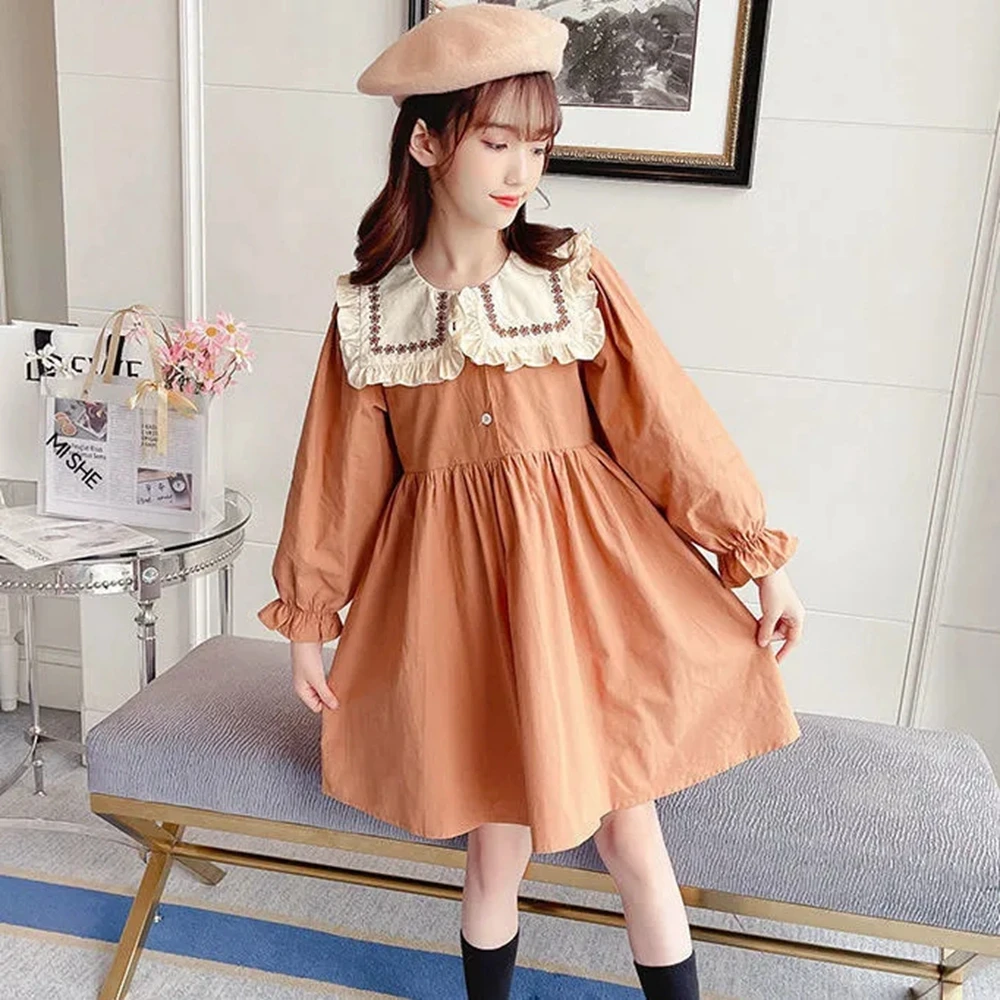 Kids Girls Long Sleeve Dresses 6-14Years Children Clothing Big Girl Cotton Casual Dress Embroidery Princess Dress 8 9 10 11 12
Kids Girls Long Sleeve Dresses 6-14Years Children Clothing Big Girl Cotton Casual Dress Embroidery Princess Dress 8 9 10 11 12