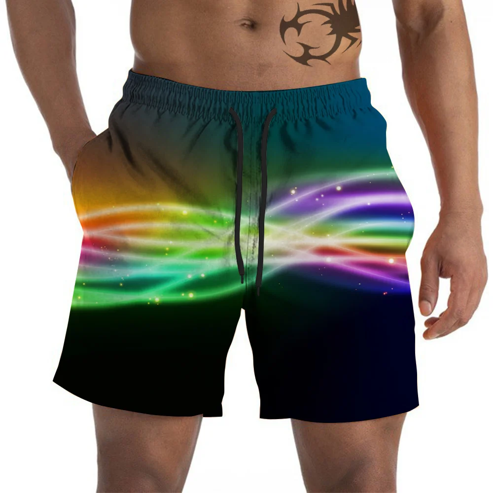 

Colourful Men’s Summer Beach Swimming Pants Surf Shorts Quick Retro Swim Trunks Casual Comfort Beach Short Pants Cool Ice Shorts