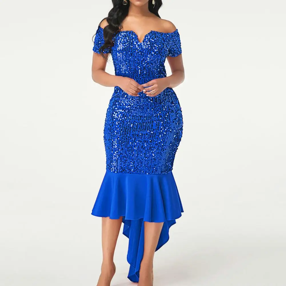 Stylish Breathable Hip Wrap Sexy Women Off Shoulder Sequins Fishtail Slim Gown Dress for Club Sexy Dress Elegant Dress
Stylish Breathable Hip Wrap Sexy Women Off Shoulder Sequins Fishtail Slim Gown Dress for Club Sexy Dress Elegant Dress