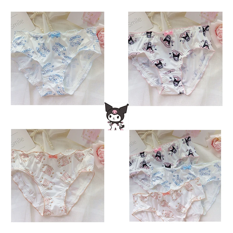 Kawaii Sanrios series Cinnamoroll Cartoon Cute Kulomi Pure cotton Children's underwear Sweet girl briefs Christmas birthday gift 
Kawaii Sanrios series Cinnamoroll Cartoon Cute Kulomi Pure cotton Children's underwear Sweet girl briefs Christmas birthday gift