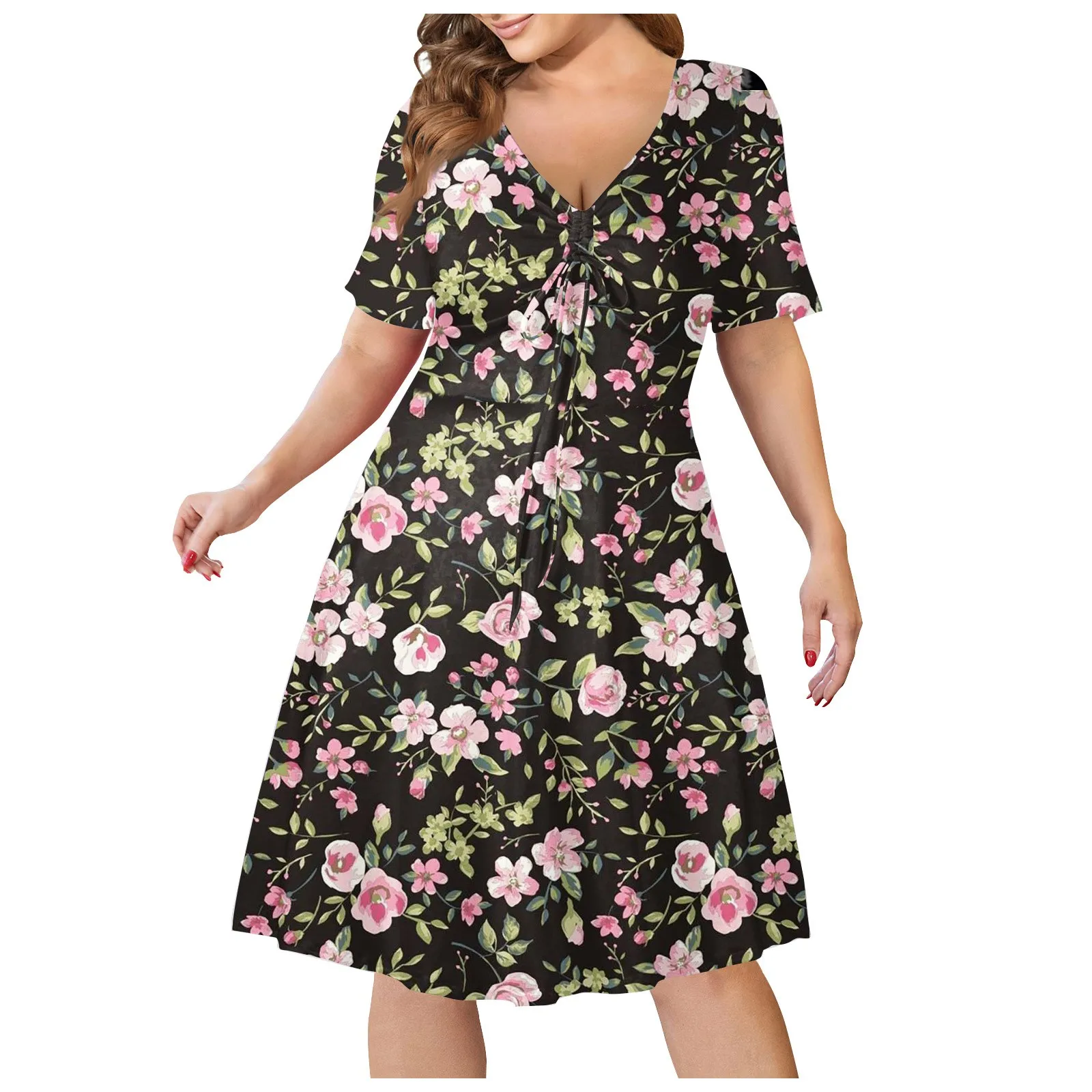 Summer Dresses For Womens 2023 Casual Print V-neck Adjustable Waist And Chest Pleats Dress Beach Sexy Mini Dress платье женское
Summer Dresses For Womens 2023 Casual Print V-neck Adjustable Waist And Chest Pleats Dress Beach Sexy Mini Dress платье женское