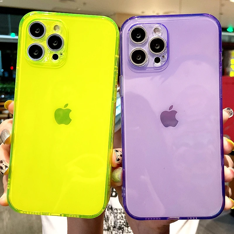 Soft Transparent Phone Case For iPhone 11 12 13 Pro Max XS X XR Max Mini 7 8 6 6S Plus SE 2020 Fluorescence Bumper Back Cover 
Soft Transparent Phone Case For iPhone 11 12 13 Pro Max XS X XR Max Mini 7 8 6 6S Plus SE 2020 Fluorescence Bumper Back Cover