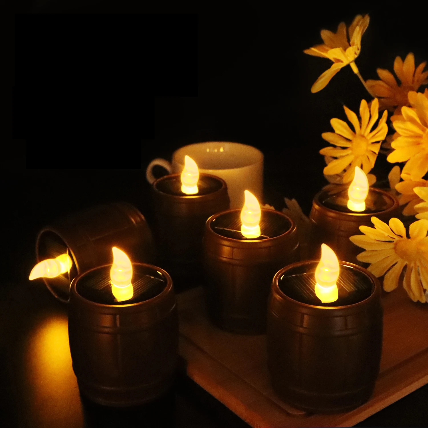 2022 New Products Garden Wooden Barrel LED Solar Lights Creative Home Decoration Rechargeable LED Candle Lights
2022 New Products Garden Wooden Barrel LED Solar Lights Creative Home Decoration Rechargeable LED Candle Lights