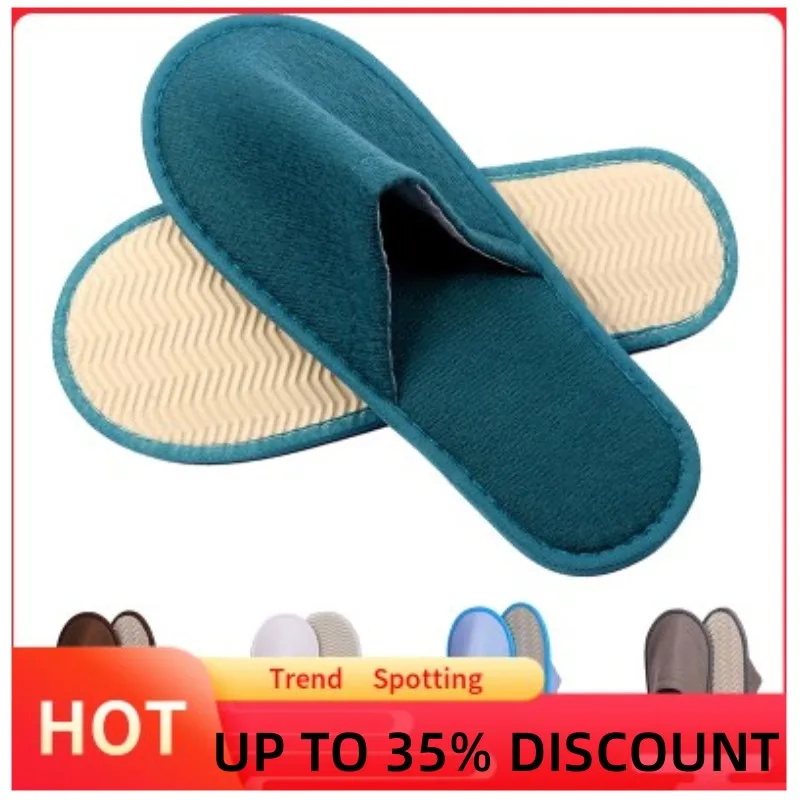 

2023 NewDisposable Slippers Wedding Shoes Hotel Slippers Loafer Guest Slippers Flip Flop Soild Color Non-slip Four Seasons Home