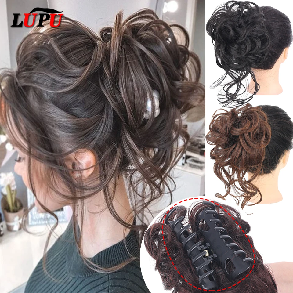 Synthetic Women's Hair Buns Curly Chignon Ombre Claw Hair Messy Buns Updo claw Clip In Hairpiece For Women
Synthetic Women's Hair Buns Curly Chignon Ombre Claw Hair Messy Buns Updo claw Clip In Hairpiece For Women
