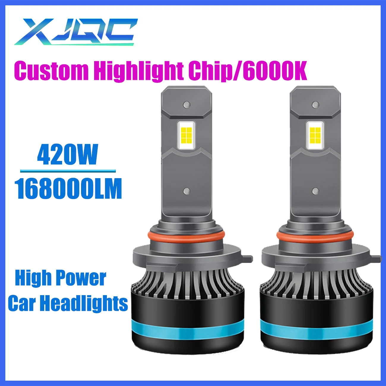 

Автомобильная лампа XJQC M6 H4 H7 420 лм 6000 Вт 9005 K, фотолампа H1 H3 H11 9006 9012 3570 CSP, супер яркая автомобильная лампа 12 В