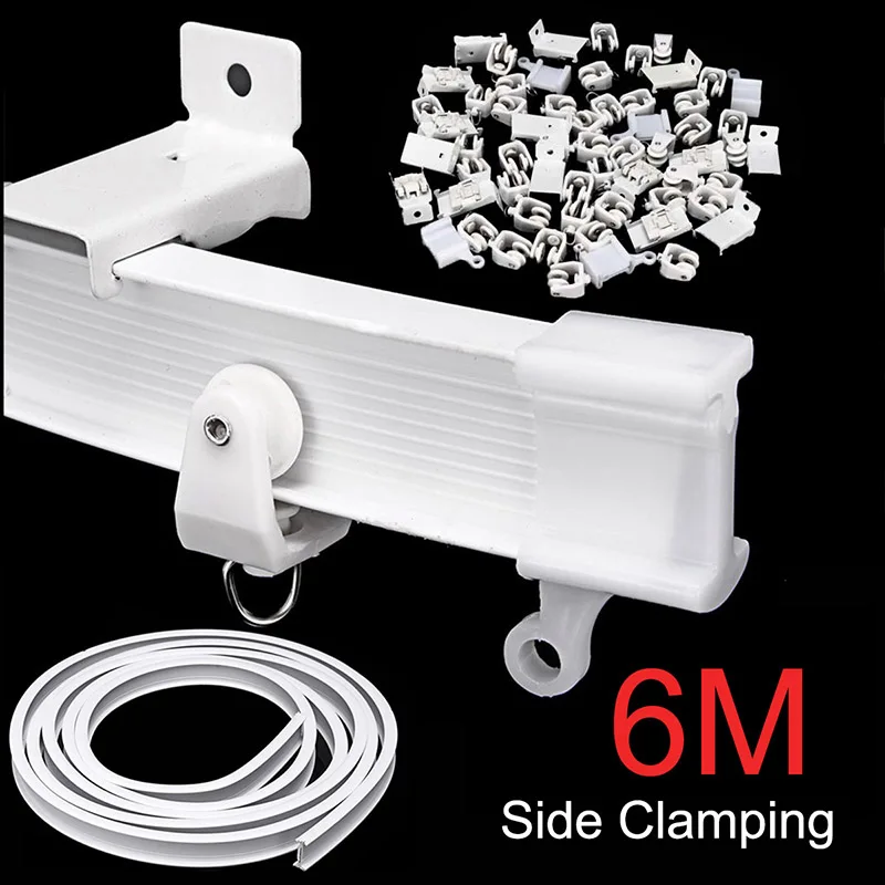 6 Meter Flexible Cuttable Bendable Curtain Track Rail Side Clamping For Curved Straight Bay Windows Track Pole Accessories
6 Meter Flexible Cuttable Bendable Curtain Track Rail Side Clamping For Curved Straight Bay Windows Track Pole Accessories