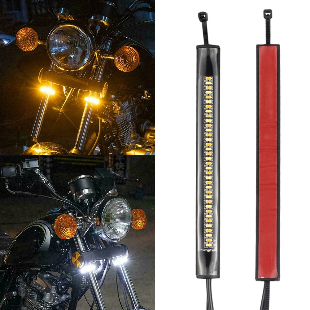 2Pcs Light Strip LED Universal Amber Motorcycle Fork Turn Signal Indicator Blinker Light Strip White For Running Light
2Pcs Light Strip LED Universal Amber Motorcycle Fork Turn Signal Indicator Blinker Light Strip White For Running Light