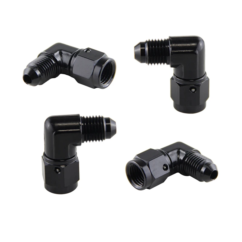 4PCS AN4 Female to 4AN Male Flare 7/16"-20 UNF 90 Degree Aluminum Swivel Hose Fitting Adapter
4PCS AN4 Female to 4AN Male Flare 7/16"-20 UNF 90 Degree Aluminum Swivel Hose Fitting Adapter