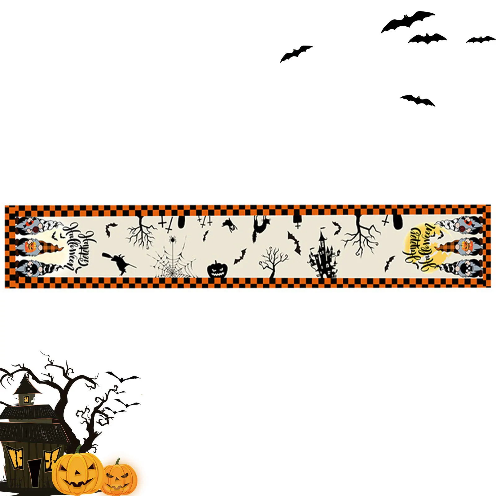 Halloween Table Runner Happy Halloween Pumpkin Haunted House Table Runner Halloween Kitchen Dining Table Decorations Party 
Halloween Table Runner Happy Halloween Pumpkin Haunted House Table Runner Halloween Kitchen Dining Table Decorations Party
