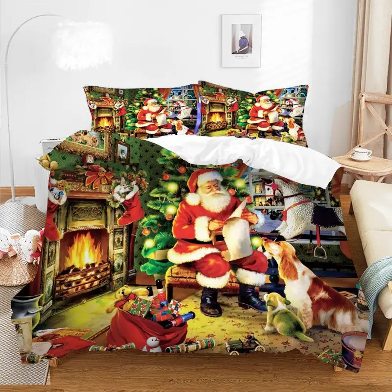 Christmas Duvet Cover Set New Year Gift Comforter Cover Set Soft Lightweight Bedding Set with 2 Pillowcases for Boys Girls
Christmas Duvet Cover Set New Year Gift Comforter Cover Set Soft Lightweight Bedding Set with 2 Pillowcases for Boys Girls