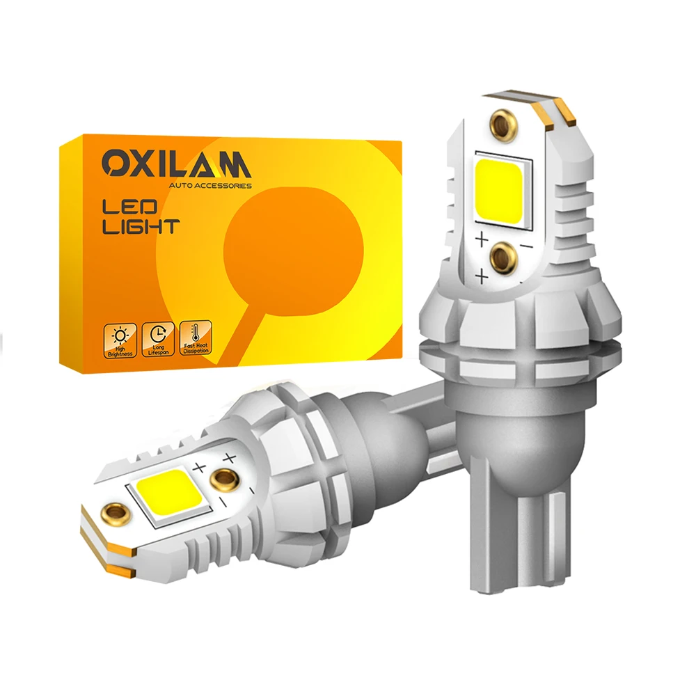 

OXILAM 2Pcs T15 W16W LED Super Bright 1400LM Canbus 921 912 T16 LED Back Up Lamp 360 Car Reversing Light White 6500K 12V 5050SMD