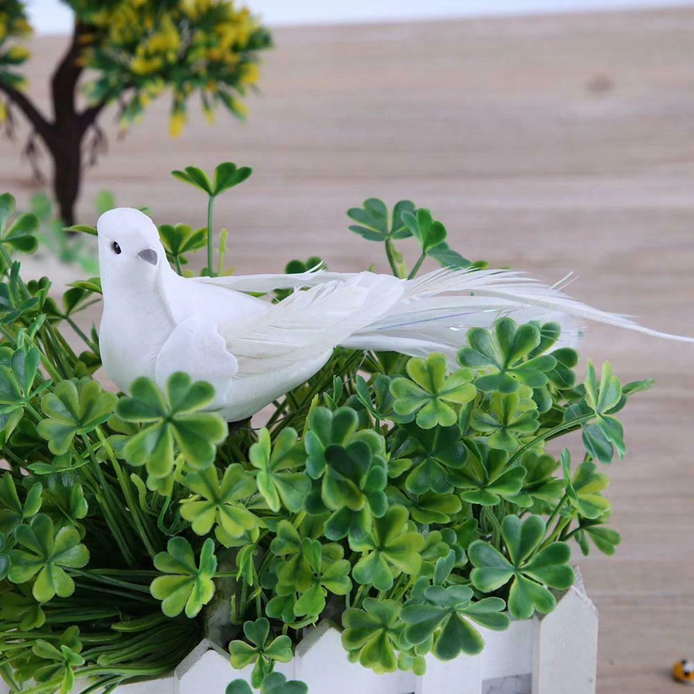 2pcs Long Tail White Dove Feather Artificial Foam Lover Peace Doves Bird Home Decoration Home Craft Bird Toy Wedding Decor
2pcs Long Tail White Dove Feather Artificial Foam Lover Peace Doves Bird Home Decoration Home Craft Bird Toy Wedding Decor