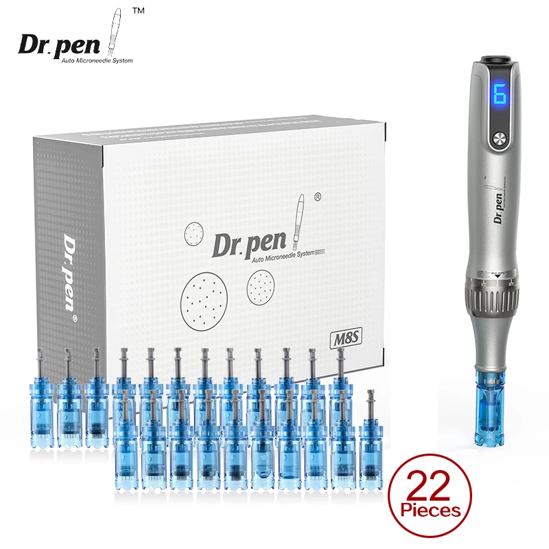 

Authentic Dr pen Ultima M8S With 22 pcs Needle Pin Anti Back Flow Microneedling Pen Skincare Wireless Derma Pen Beauty Machine