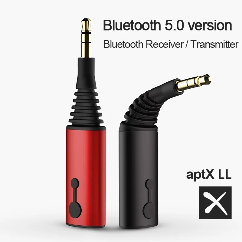 

Приемник-передатчик Bluetooth Hagibis 3,5 мм aptX LL 2 в 1 Bluetooth 5,0 музыкальный адаптер для наушников динамиков беспроводного аудио тв