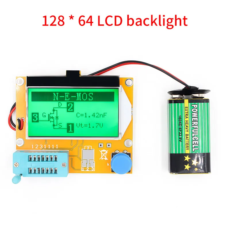 

LCR ESR Meter Mega328 Digital Combo Transistor Tester Diode Triode inductor Capacitance resistor MOS/PNP/NPN + Test clip