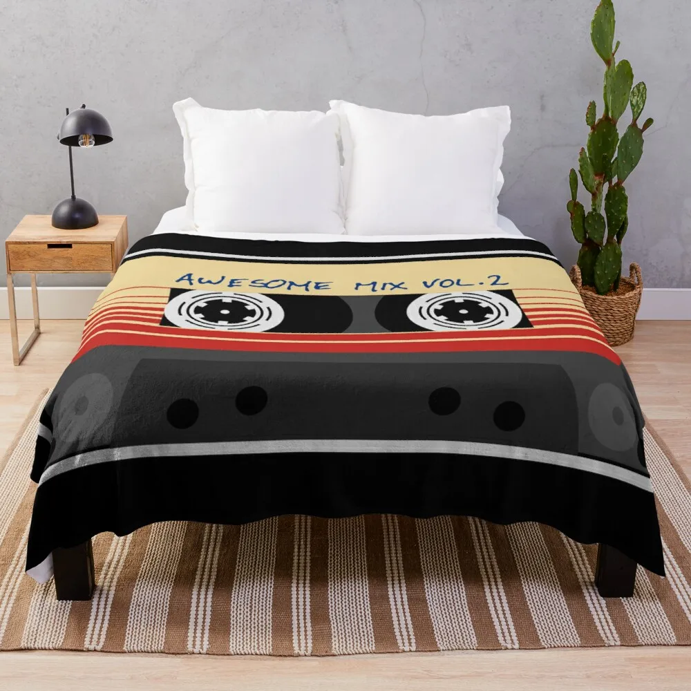 

Awesome, Mixtape Vol 2, Cassette, Retro, Throw Blanket Blanket Fluffy Fashion Sofa Blankets Travel Blanket