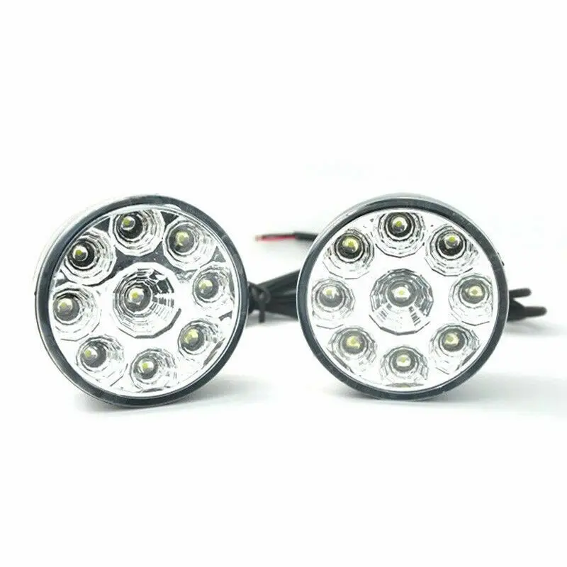 2pcs Universal 12V 9 LED Round Daytime Running Light DRL Car Fog Day Driving Lamp 70mm 6000K White 40W Super Bright LED Lights
2pcs Universal 12V 9 LED Round Daytime Running Light DRL Car Fog Day Driving Lamp 70mm 6000K White 40W Super Bright LED Lights