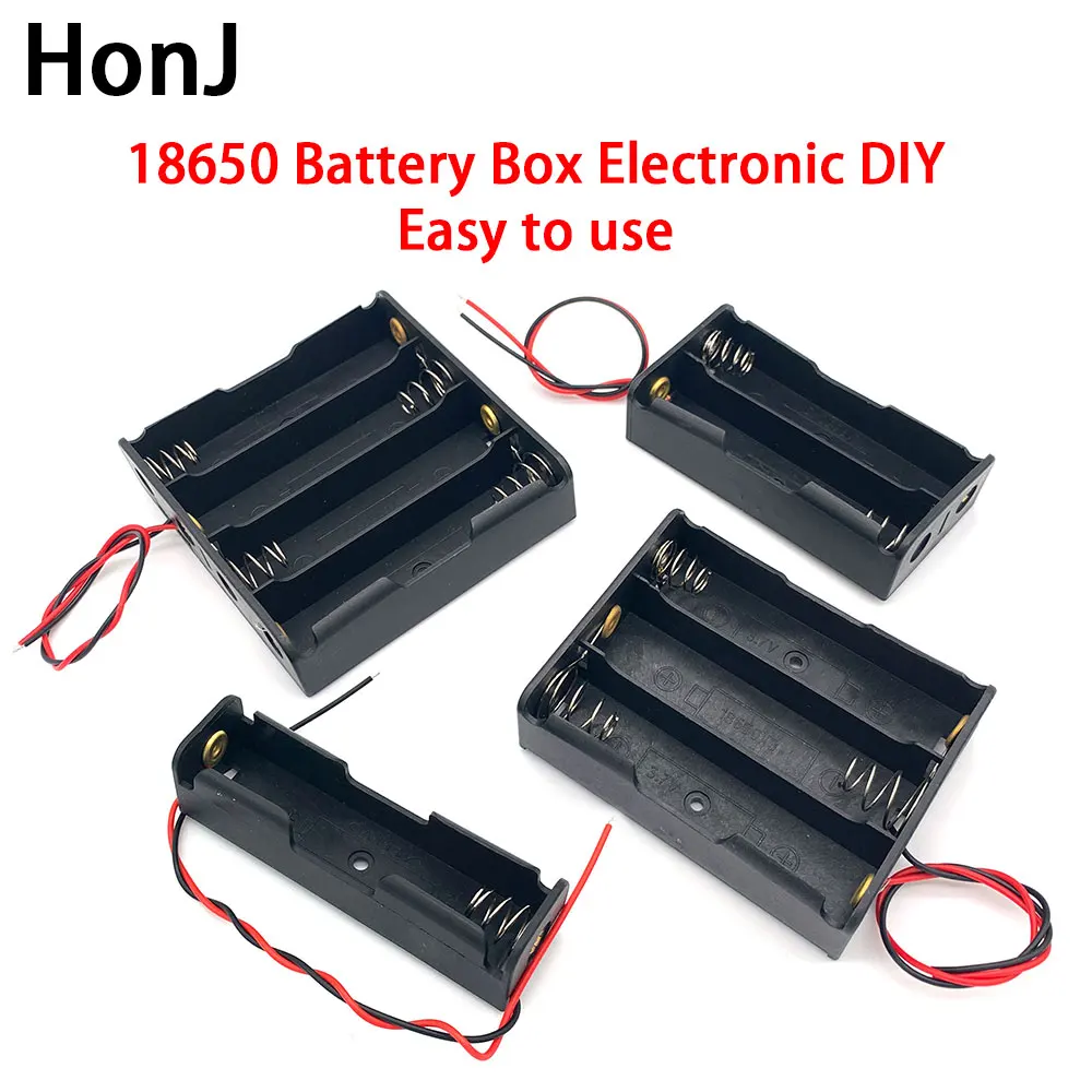 18650 Battery Case 1X2X3X4X New 18650 battery slot Battery holder with lead battery container power case 
18650 Battery Case 1X2X3X4X New 18650 battery slot Battery holder with lead battery container power case