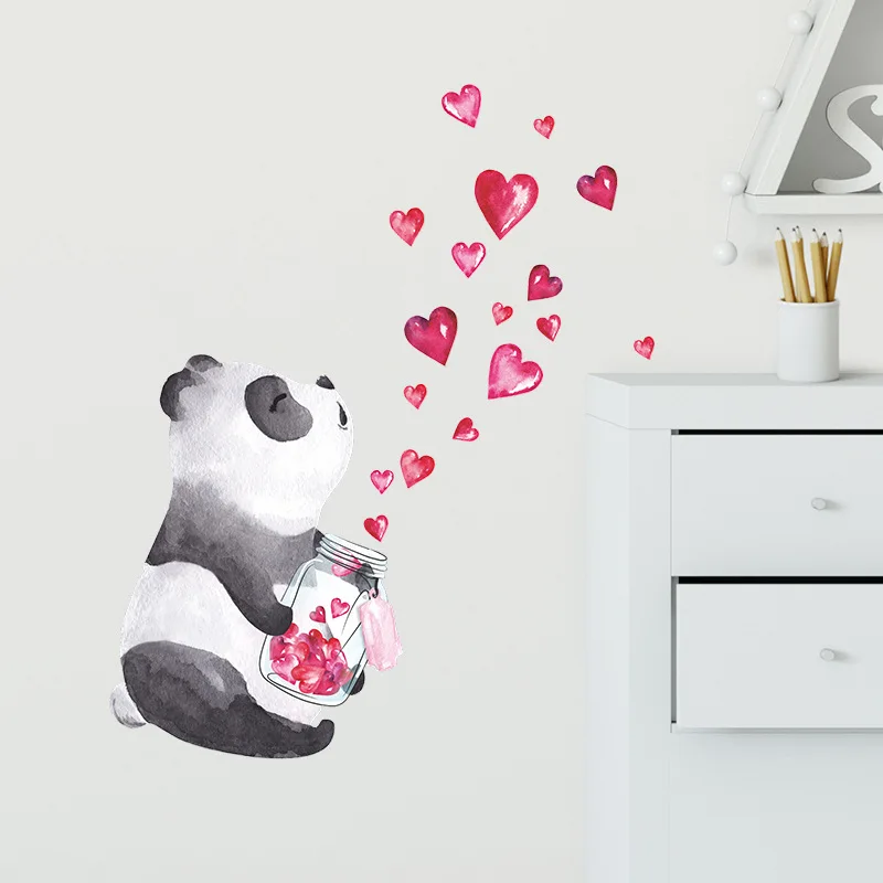 Cute panda love bedroom DIY wall decoration can remove wall stickers self-adhesive home decoration accessories for living room
Cute panda love bedroom DIY wall decoration can remove wall stickers self-adhesive home decoration accessories for living room