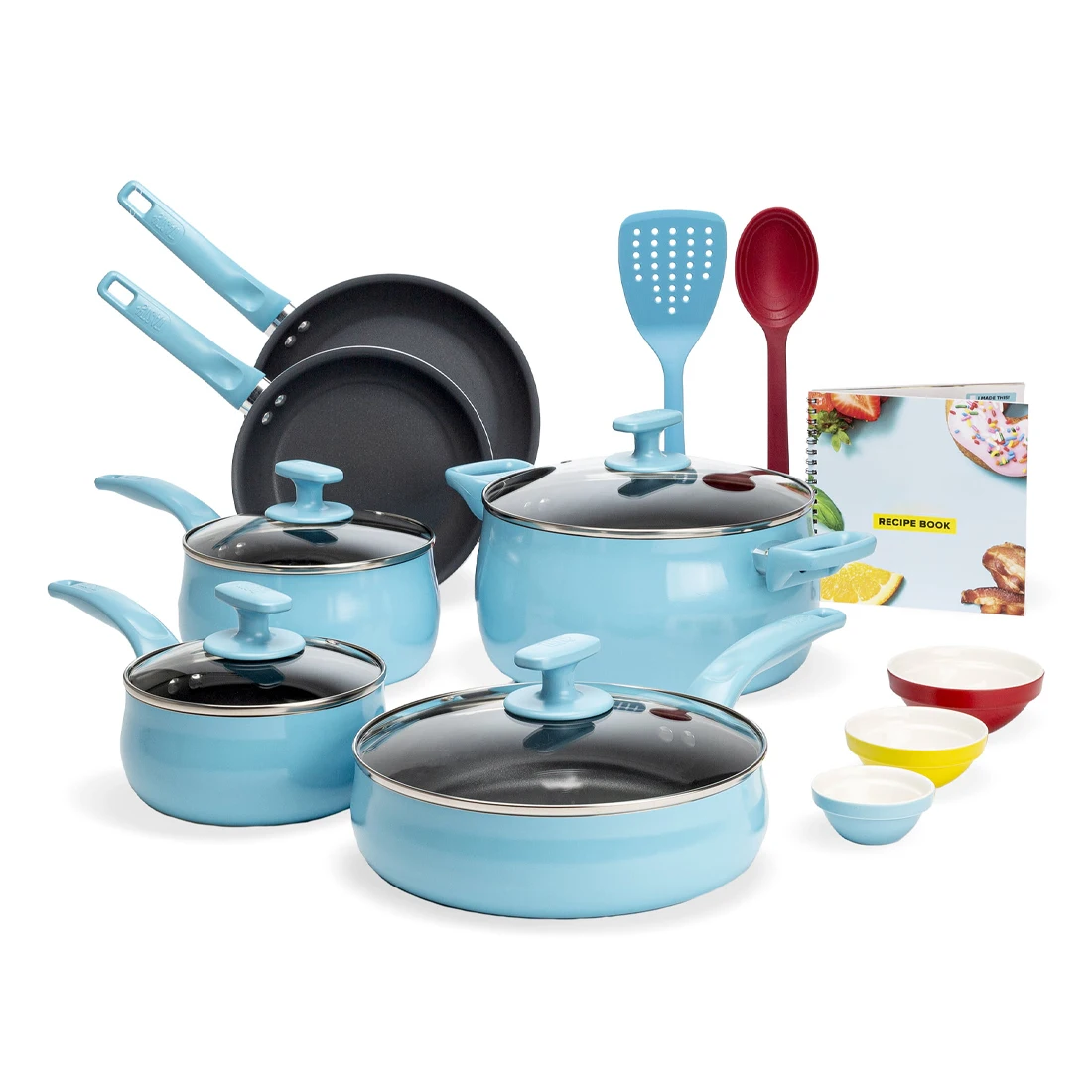 Healthy Ceramic Nonstick 16 piece Kitchen Cookware set Pots and Pans Set Cooking Set with Frying Pans Dishwasher Safe
Healthy Ceramic Nonstick 16 piece Kitchen Cookware set Pots and Pans Set Cooking Set with Frying Pans Dishwasher Safe
