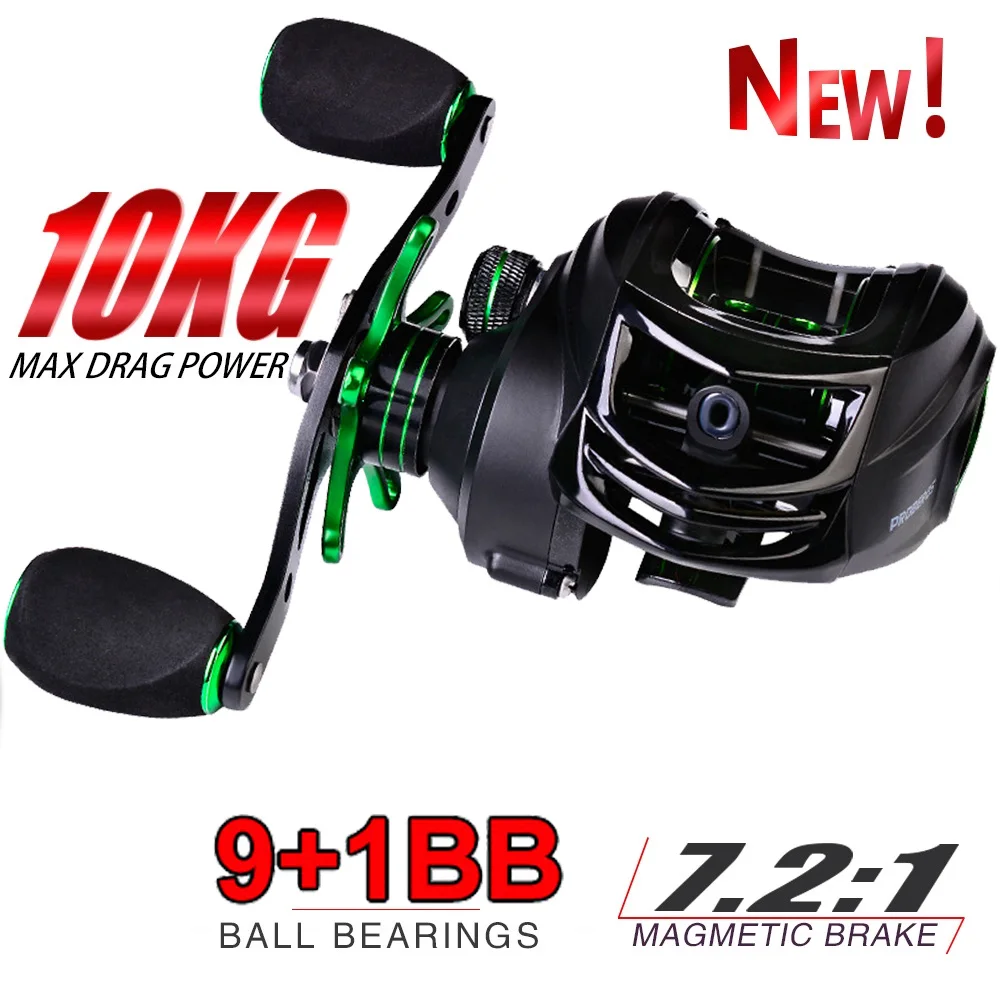 PROBEROS Casting Reel 7.2:1 Gear Ratio 10BB Magnetic Brake BC Saltwater Fishing Reel Casting Fishing Gear
PROBEROS Casting Reel 7.2:1 Gear Ratio 10BB Magnetic Brake BC Saltwater Fishing Reel Casting Fishing Gear