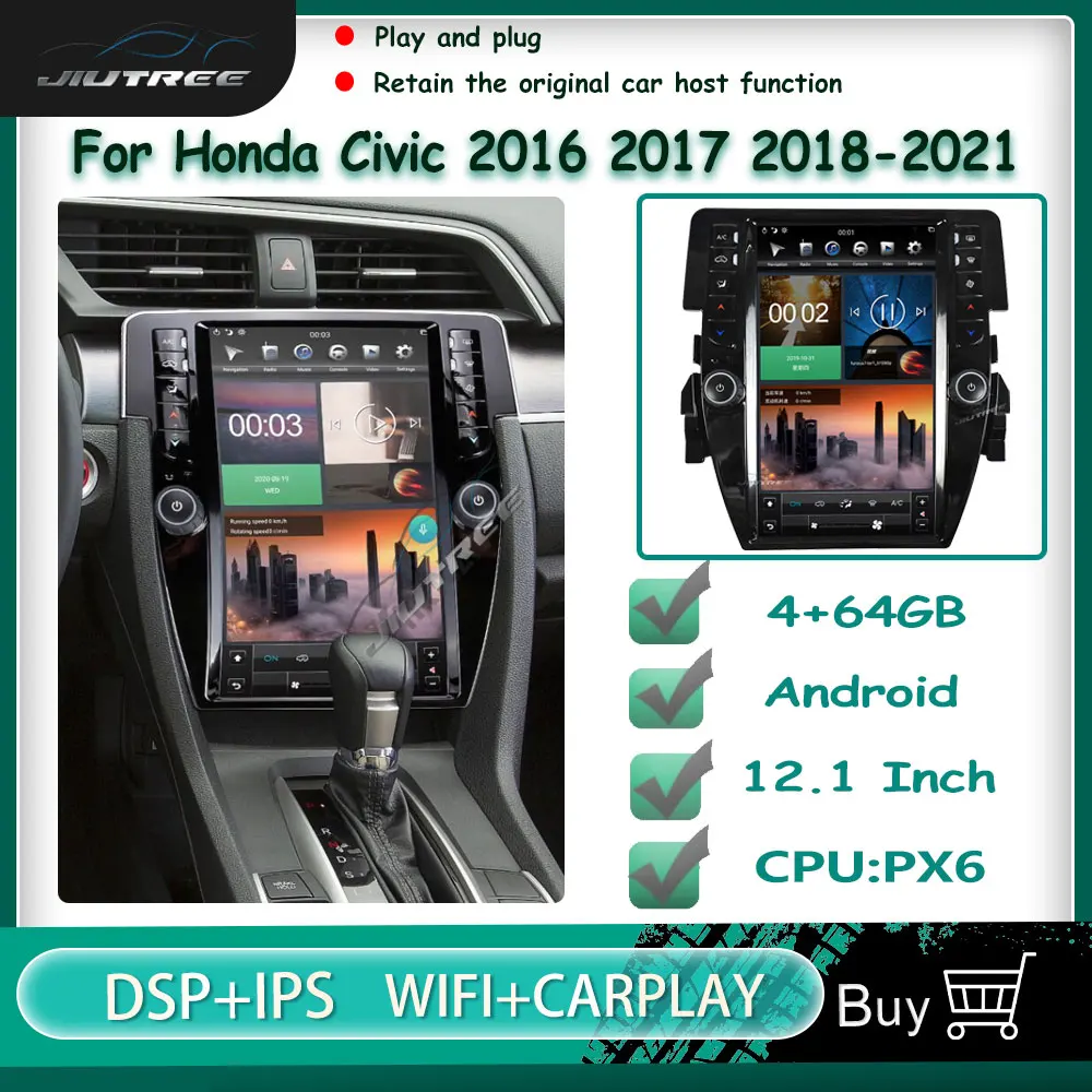 PX6 Android для Honda Civic 2016 2017 2018 2019-2021, автомобильный мультимедийный радиоплеер, автомобильное радио DVD GPS навигация с Carplay
PX6 Android для Honda Civic 2016 2017 2018 2019-2021, автомобильный мультимедийный радиоплеер, автомобильное радио DVD GPS навигация с Carplay