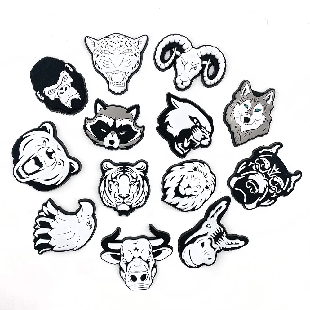 1 PcsBlack And White Animal Head Series PVC Accessories Shoe Buckle Ornaments Croc Clog Decorations Kids Adult Party Gift
1 PcsBlack And White Animal Head Series PVC Accessories Shoe Buckle Ornaments Croc Clog Decorations Kids Adult Party Gift