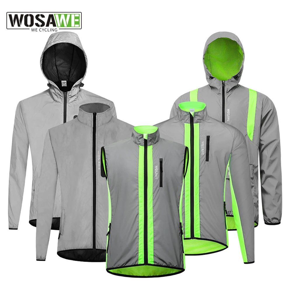WOSAWE Cycling Jackets Reflective Hooded Windbreaker Men Soft Windproof Waterproof Mtb Road Bike Wear Bicycle Jacket Bike Coat
WOSAWE Cycling Jackets Reflective Hooded Windbreaker Men Soft Windproof Waterproof Mtb Road Bike Wear Bicycle Jacket Bike Coat