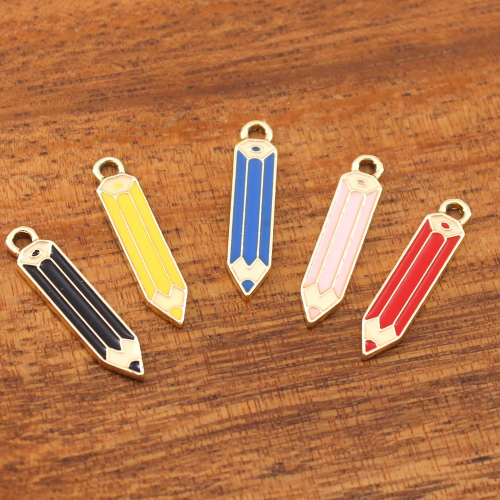 10pc Cartoon Crayon Pencil School Supplies Metal Enamel Pendant Charms for Earring Necklace Keychain DIY Jewelry Making Supplies
10pc Cartoon Crayon Pencil School Supplies Metal Enamel Pendant Charms for Earring Necklace Keychain DIY Jewelry Making Supplies