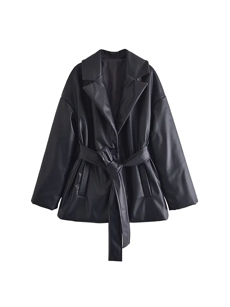 BM&MD&ZA Women 2022 Winter Fashion Faux Leather PU suit style Cotton Clothes Vintage Long Sleeve Female Outerwear Chic Overshirt
BM&MD&ZA Women 2022 Winter Fashion Faux Leather PU suit style Cotton Clothes Vintage Long Sleeve Female Outerwear Chic Overshirt