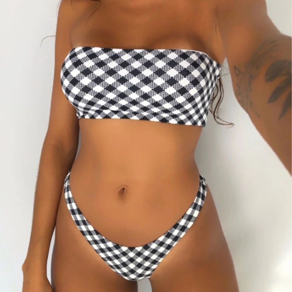 High Cut Swimsuit Two Piece Bathing Suit Bandeau Top Bikini Set Women Swimwear Female Sexy Brazilian Biquinis Maillot De Bain
High Cut Swimsuit Two Piece Bathing Suit Bandeau Top Bikini Set Women Swimwear Female Sexy Brazilian Biquinis Maillot De Bain