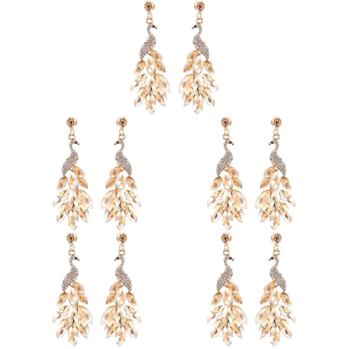 5 Pairs Peacock Women's Earrings Decorative Girl Gifts Multicolor Light Luxury Statement Rhinestones Ladies
5 Pairs Peacock Women's Earrings Decorative Girl Gifts Multicolor Light Luxury Statement Rhinestones Ladies