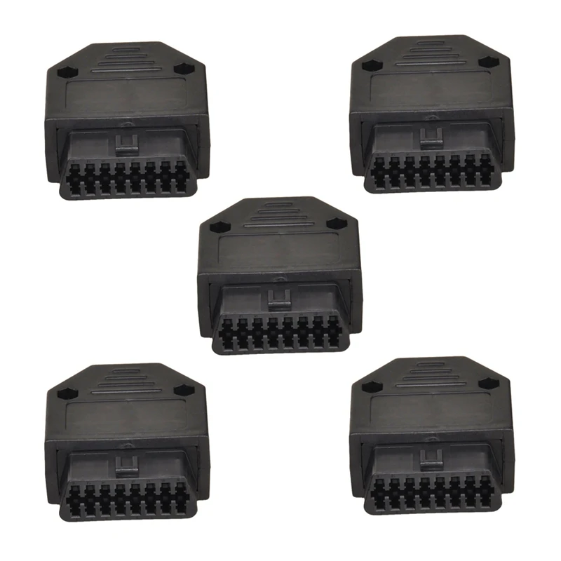 5X OBD2 OBD II 16 Pin Connector Socket Diagnostic Tool Adapter OBD Connector + Enclosures + Terminal + Screws 
5X OBD2 OBD II 16 Pin Connector Socket Diagnostic Tool Adapter OBD Connector + Enclosures + Terminal + Screws