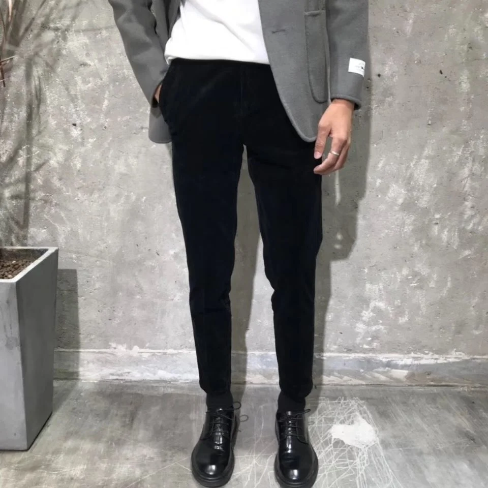 2023 Autumn Winter Men's New Solid Color Corduroy Trousers Male Business Casual Straight Men Fashion Slim Fit Suit Pants W122
2023 Autumn Winter Men's New Solid Color Corduroy Trousers Male Business Casual Straight Men Fashion Slim Fit Suit Pants W122