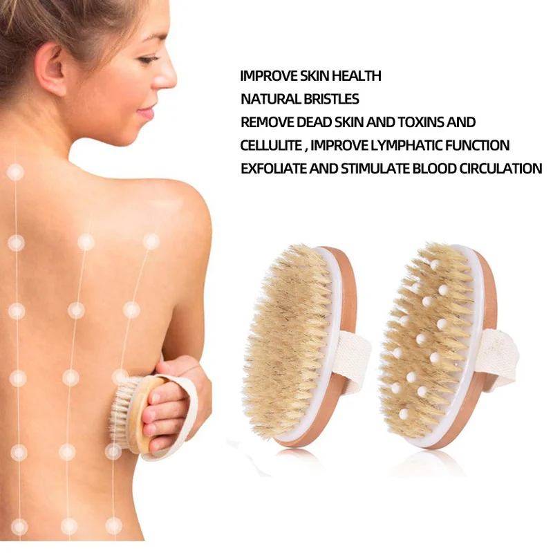 Bristle Bath Brush Exfoliating Wooden Body Massage Shower Brush SPA Woman Man Skin Care Dry Body Brush
Bristle Bath Brush Exfoliating Wooden Body Massage Shower Brush SPA Woman Man Skin Care Dry Body Brush