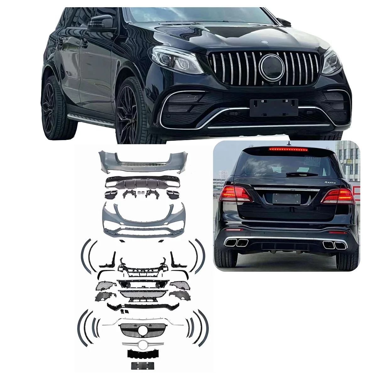 Комплект кузова для Mercedes Benz GLE W166 Facelift GLE63 AMG Style 15-19 гг. полный бампер передний