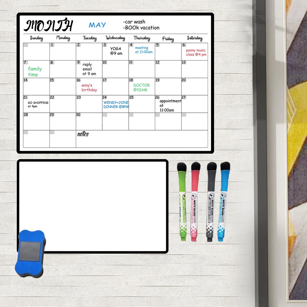 Magnetic Whiteboard Planner Set Eraser Wipeable Marker Pens Office School Study For Fridge Home Classroom Dry Erase Student
Magnetic Whiteboard Planner Set Eraser Wipeable Marker Pens Office School Study For Fridge Home Classroom Dry Erase Student