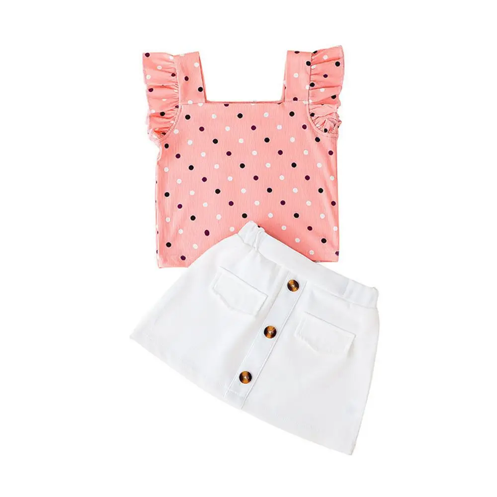 Summer Clothes for Baby Girl Wear 2022 Fashion Pink Polka Dot Sleeveless Tank Tops and White Skirts Two Piece Kids Bebes Outfits
Summer Clothes for Baby Girl Wear 2022 Fashion Pink Polka Dot Sleeveless Tank Tops and White Skirts Two Piece Kids Bebes Outfits