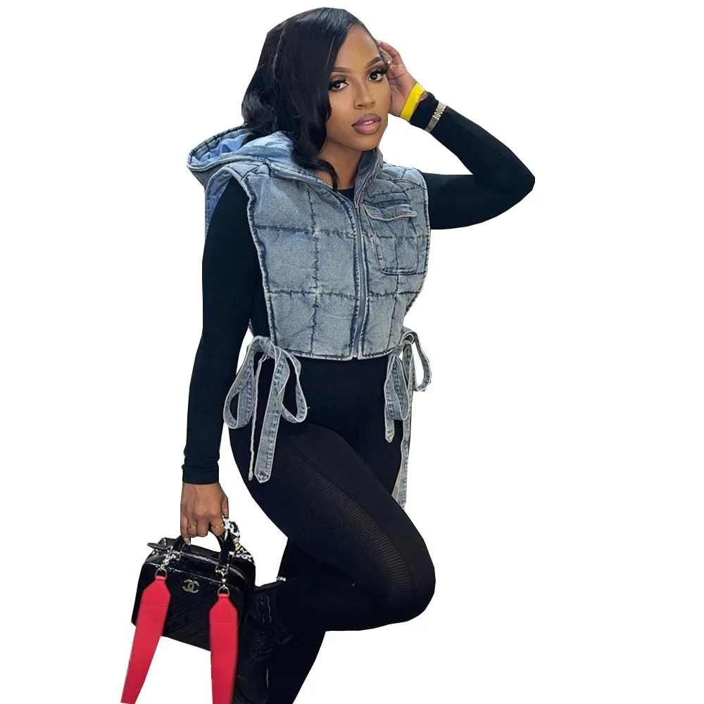 LEOSD Hooded Denim Cotton Padded Washed Denim Vest 2023 Spring Womens Jean Puffer Vest Women Casual Bubble Bomber Jacket
LEOSD Hooded Denim Cotton Padded Washed Denim Vest 2023 Spring Womens Jean Puffer Vest Women Casual Bubble Bomber Jacket